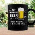 A Day Without Beer Is Like Just Kidding I Have No Idea Funny Coffee Mug Gifts ideas