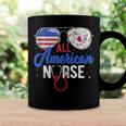 All American Nurse Scrub Heart Stethoscope 4Th Of July Nurse Coffee Mug Gifts ideas
