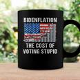 American Flag With Inflation Graph Funny Biden Flation Coffee Mug Gifts ideas
