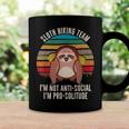 Anti-Social Sloth Hiking Im Not Anti-Social Im Pro-Solitude Coffee Mug Gifts ideas