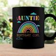Auntie Of The Birthday Girl Rainbow Theme Matching Family Coffee Mug Gifts ideas