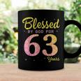 Blessed Birthday By God For 63 Years Old Happy To Me You Mom Coffee Mug Gifts ideas