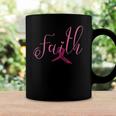Breast Cancer Awareness Ribbon - Faith Love Hope Pink Ribbon Coffee Mug Gifts ideas