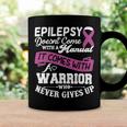 Epilepsy Doesnt Come With A Manual It Comes With A Warrior Who Never Gives Up Purple Ribbon Epilepsy Epilepsy Awareness Coffee Mug Gifts ideas