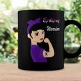 Epilepsy Warrior Strong Women Purple Ribbon Epilepsy Epilepsy Awareness V2 Coffee Mug Gifts ideas