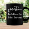 Faith Hope Love Asthma Awareness Heartbeat Christian Cross Grey Ribbon Asthma Asthma Awareness Coffee Mug Gifts ideas