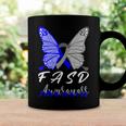 Fasd Awareness Butterfly Blue And Grey Ribbon Fetal Alcohol Spectrum Disorder Fetal Alcohol Spectrum Disorder Awareness Coffee Mug Gifts ideas