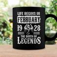 February 1928 Birthday Life Begins In February 1928 Coffee Mug Gifts ideas