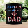 Funny Captain Dad Boat Owner American Flag 4Th Of July Coffee Mug Gifts ideas