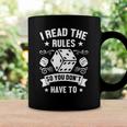 Game Night Adults Funny I Read The Rules Board Gamers Coffee Mug Gifts ideas
