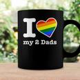 Gay Dads I Love My 2 Dads With Rainbow Heart Coffee Mug Gifts ideas