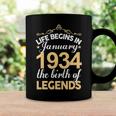 January 1934 Birthday Life Begins In January 1934 V2 Coffee Mug Gifts ideas