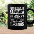 January 1937 Birthday Life Begins In January 1937 Coffee Mug Gifts ideas