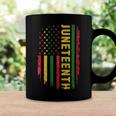 Juneteenth Us Flag Black King Melanin Dad Men Fathers Day Coffee Mug Gifts ideas