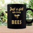Just A Girl Who Loves Bees Beekeeping Funny Bee Women Girls Coffee Mug Gifts ideas