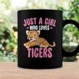 Just A Girl Who Loves Tigers Cute Kawaii Tiger Animal Coffee Mug Gifts ideas