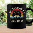 Leveled Up To Dad Of 2 Video Gamers Funny Gaming Two Daddy Coffee Mug Gifts ideas