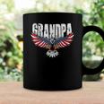 Mens Grandpa Vintage Usa Flag Bald Eagle Patriotic 4Th Of July Coffee Mug Gifts ideas