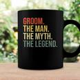 Mens Groom The Man The Myth The Legend Bachelor Party Engagement Coffee Mug Gifts ideas