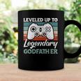 Mens Leveled Up To Legendary Godfather - Uncle Godfather Coffee Mug Gifts ideas
