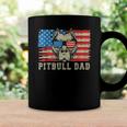 Mens Pitbull Dad American Pit Bull Dog Us Flag 4Th Of July Coffee Mug Gifts ideas