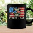 Mens Pitbull Dad American Pit Bull Dog Us Flag 4Th Of July Coffee Mug Gifts ideas