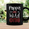 Mens Poppa Of The Wild One Buffalo Plaid Lumberjack 1St Birthday Coffee Mug Gifts ideas