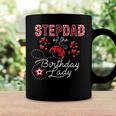 Mens Stepdad Of The Birthday Lady Ladybug Birthday Hearts Coffee Mug Gifts ideas
