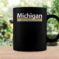 Michigan - Mi Vintage Worn Design - Retro Stripes Classic Coffee Mug Gifts ideas