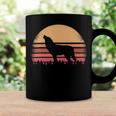 Moon Sunset Retro Howling At 80S Vintage Wolf Halloween S Coffee Mug Gifts ideas