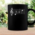 Music Dad Text In Treble Clef Musical Notes Coffee Mug Gifts ideas