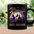 My Corgi Rides Shotgun Cool Halloween Protector Witch Dog Coffee Mug Gifts ideas