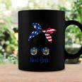 New York Girl New York Flag State Girlfriend Messy Bun Coffee Mug Gifts ideas