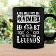 November 1987 Birthday Life Begins In November 1987 Coffee Mug Gifts ideas