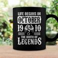October 1910 Birthday Life Begins In October 1910 Coffee Mug Gifts ideas