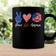 Peace Love America Funny 4Th Of July Sunflower Coffee Mug Gifts ideas