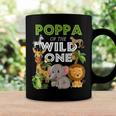 Poppa Of The Wild One Zoo Birthday Safari Jungle Animal Coffee Mug Gifts ideas