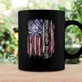 Vintage Usa American Flag Proud Hockey Dad Silhouette Funny Coffee Mug Gifts ideas
