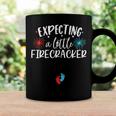 Womens Expecting A Little Firecracker Funny 4Th Of July Pregnant Coffee Mug Gifts ideas