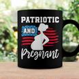 Womens Patriotic And Pregnant Baby Reveal 4Th Of July Pregnancy Coffee Mug Gifts ideas