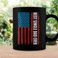 Womens Us Flag Best Single Dad Ever 4Th Of July American Patriotic Coffee Mug Gifts ideas