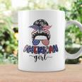 American Girl Messy Bun 4Th Of July Mom Usa Women Coffee Mug Gifts ideas