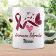 Arteriovenous Malformation Warrior Butterfly Funny Unicorn Burgundy Ribbon Arteriovenous Malformation Support Arteriovenous Malformation Awareness Coffee Mug Gifts ideas