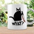 Cat What Murderous Black Cat With Knife Coffee Mug Gifts ideas