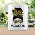 Cheer Mom Leopard Messy Bun Cheerleader Funny Mothers Day V2 Coffee Mug Gifts ideas