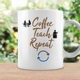 Coffee Teach Repeat Cute Coffee Lover Teacher Quote Coffee Mug Gifts ideas