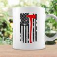 Distressed Patriot Axe Thin Red Line American Flag Coffee Mug Gifts ideas