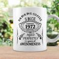 Drinking Coffee Since 1972 Aged Perfectly 50 Years Of Awesomenss Coffee Mug Gifts ideas