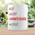 Eat Sleep Donate Blood Repeat Blood Donation Blood Donation Awareness Coffee Mug Gifts ideas