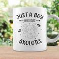 Funny Axolotl Quote Mexican Walking Fish Just A Boy Who Loves Axolotls Coffee Mug Gifts ideas